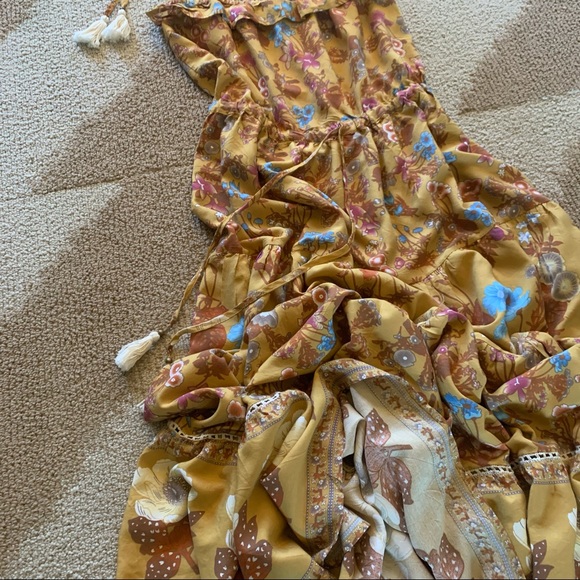 New Boho Gypsy Tassel Tie Floral Maxi Beach Dress - Picture 4 of 9